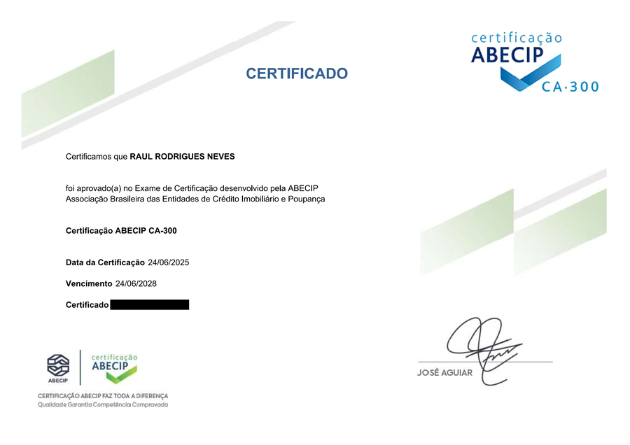 Certificação ABECIP CA-300